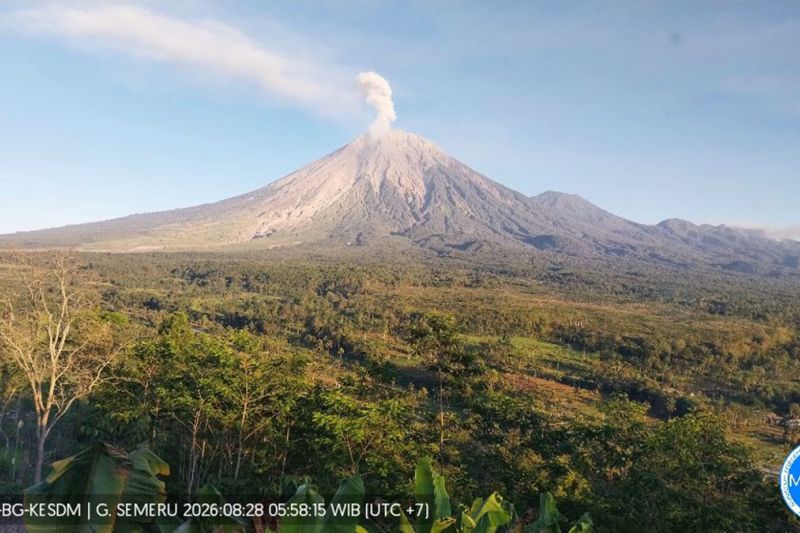 Gunung Semeru Bergemuruh Sejak Pagi, 21 Kali Gempa Erupsi dalam 6 Jam