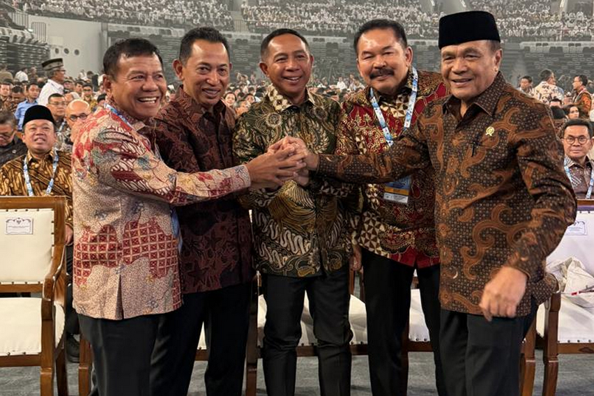 Panglima TNI, Jaksa Agung, dan Kepala BIN Kumpul di Peringatan Harkopnas 2026