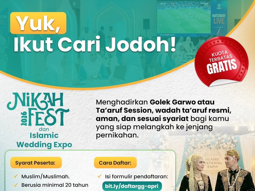 Cari Jodoh di Golek Garwo Nikah Fest 2026, ini Syarat dan Jadwalnya
