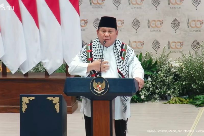 Pekik 'Free Palestine' Presiden Prabowo Guncang Peringatan 100 Tahun Gontor  