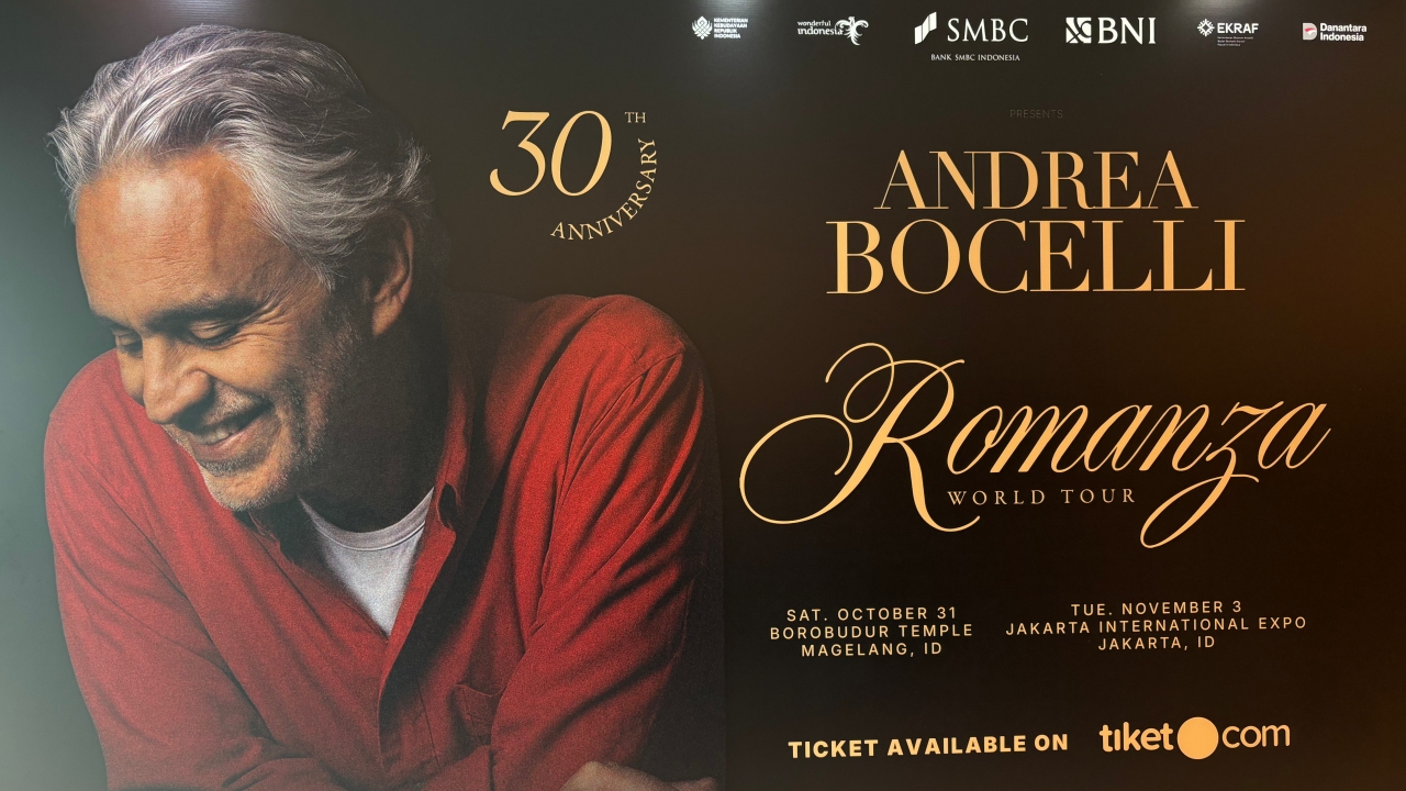 Andrea Bocelli Kembali ke Indonesia, Borobudur Jadi Panggung Istimewa 'Romanza 30th Anniversary World Tour'