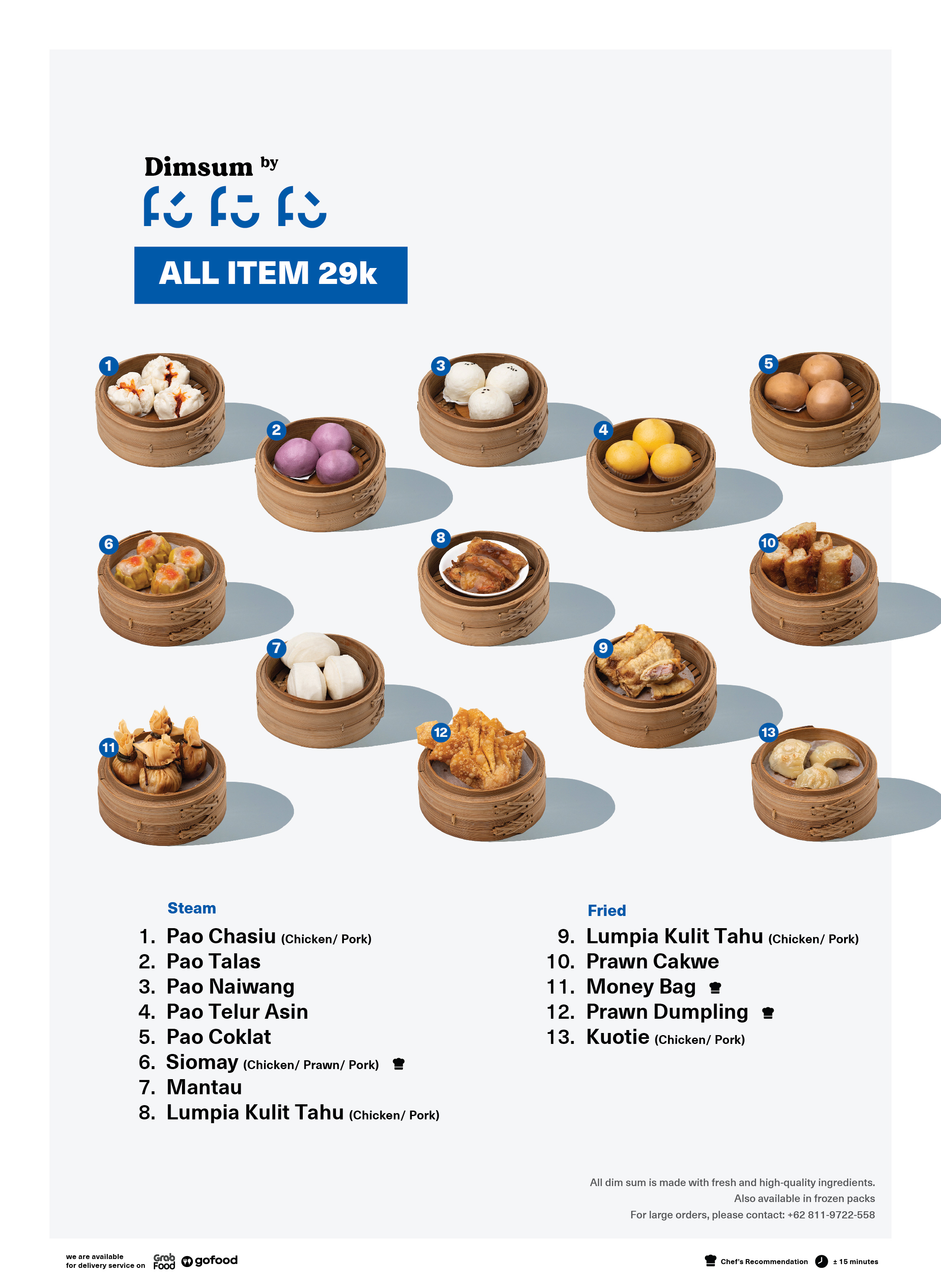 menu tcb